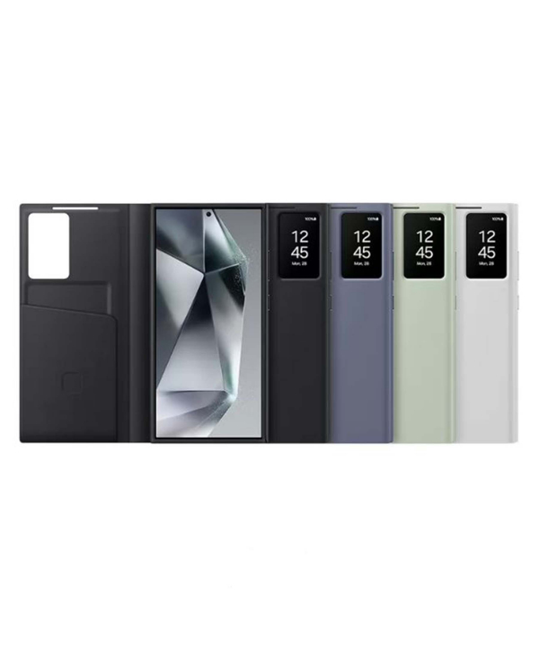 کاور محافظ لنز دار هوشمند سامسونگ مدل Smart View Wallet Case مناسب برای گوشی موبایل Galaxy S24 Ultra