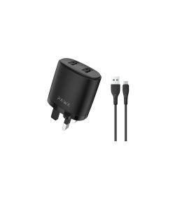 شارژر پاوا مدل Dual USB Port 2.4A به همراه کابل تایپ سی