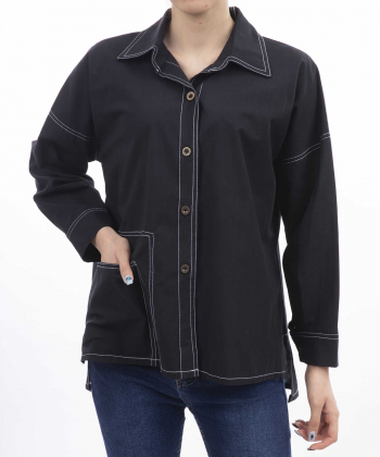 شومیز آستین بلند زنانه ال تی مدل CT35E