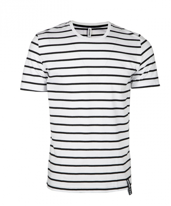 تیشرت یقه گرد مردانه راه راه جین وست Jeanswest