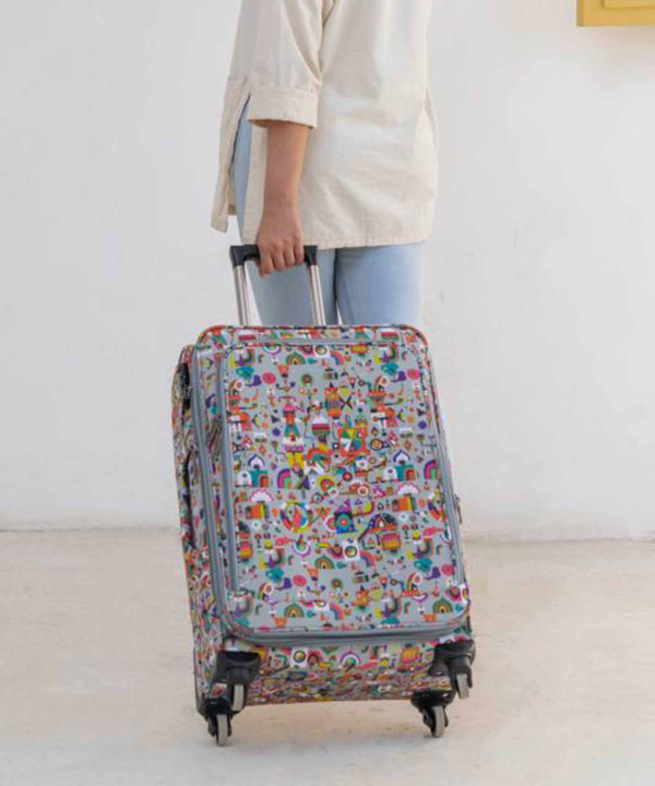 چمدان طرح دار دیوید جونز David Jones مدل RL-459-3B_Full set