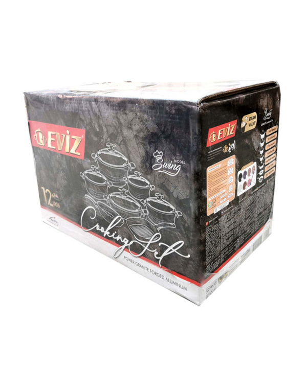 سرویس قابلمه 12 پارچه گرانیت اویز Eviz