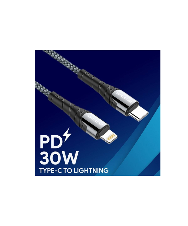 کابل تبدیل USB-C به Lightning کینگ استار مدل K351 iC طول 1 متر