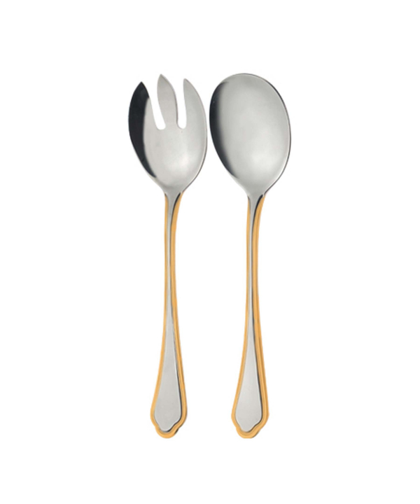 سرویس قاشق و چنگال ??? پارچه ونیز دورطلایی جعبه چوبی ناب استیل Nabsteel کد 2012