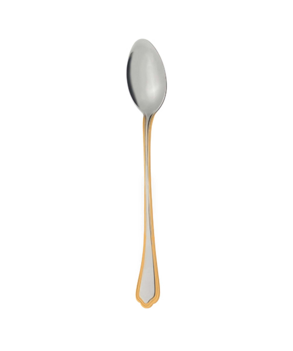 سرویس قاشق و چنگال ??? پارچه ونیز دورطلایی جعبه چوبی سفید ناب استیل Nabsteel کد 2012