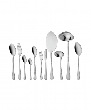 سرویس قاشق و چنگال 86 پارچه برلین براق جعبه چوبی مشکی ناب استیل Nabsteel کد 2212