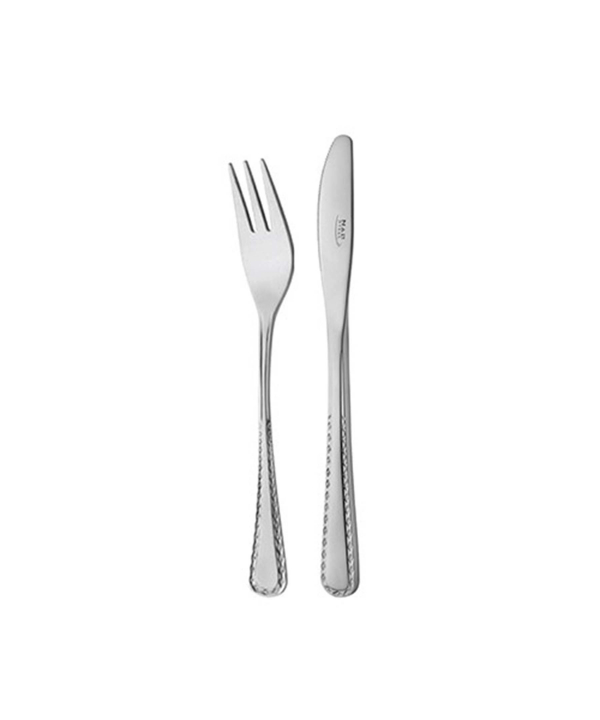 سرویس قاشق و چنگال ?? پارچه برلین براق جعبه چوبی مشکی ناب استیل Nabsteel کد 2212
