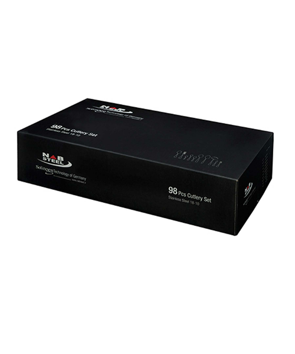 سرویس قاشق و چنگال ?? پارچه برلین براق جعبه کادویی ناب استیل Nabsteel کد 2212