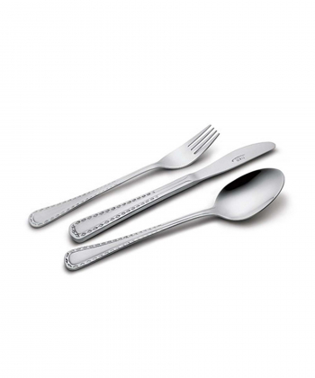 سرویس قاشق و چنگال 116 پارچه برلین براق جعبه چوبی گردویی ناب استیل Nabsteel کد 2212