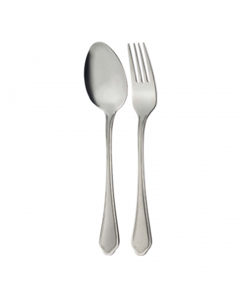سرویس قاشق و چنگال 116 پارچه ونیز مات جعبه چوبی ناب استیل Nabsteel کد 2012