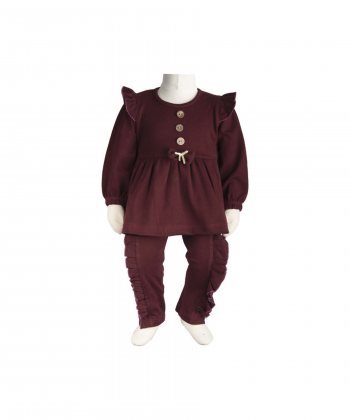 ست بلوز و شلوار نخی دخترانه آدمک مدل 1198613