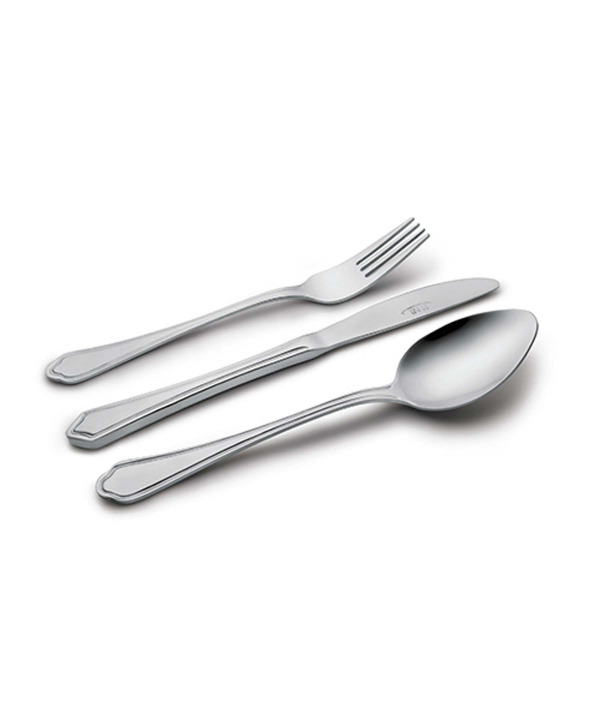 سرویس قاشق و چنگال ?? پارچه ونیز براق جعبه چوبی سفید ناب استیل Nabsteel کد 2012