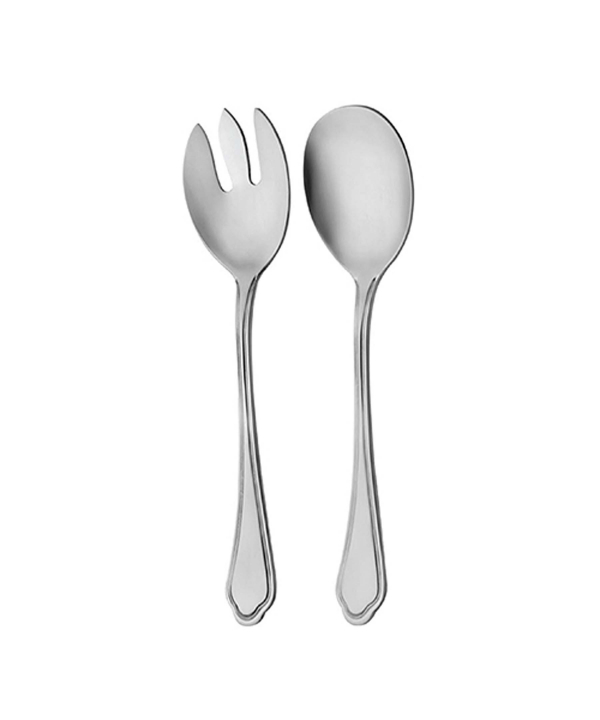 سرویس قاشق و چنگال ??? پارچه ونیز براق جعبه چوبی سفید ناب استیل Nabsteel کد 2012