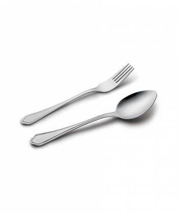 قاشق و چنگال 12 پارچه ونیز براق ناب استیل Nabsteel کد 2012