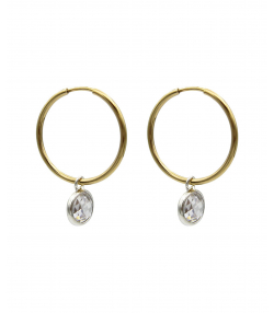 گوشواره طلا 18 عیار زنانه مانچو Mancho مدل efgs043