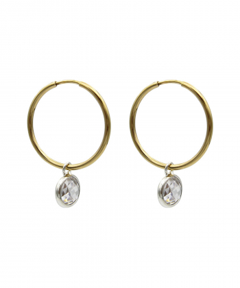 گوشواره طلا 18 عیار زنانه مانچو Mancho مدل efgs043