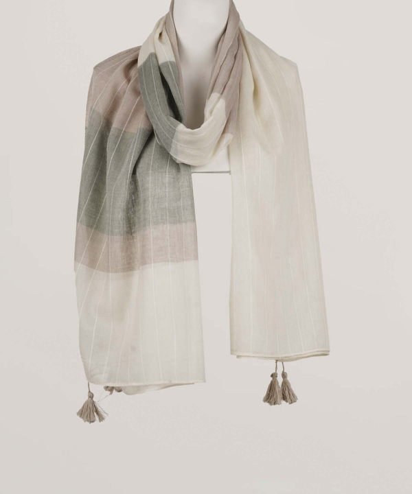 شال کتان زنانه نوولاشال Novella Shawl کد 55045