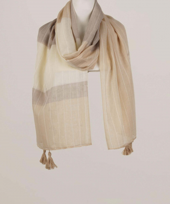 شال کتان زنانه نوولاشال Novella Shawl کد 55045