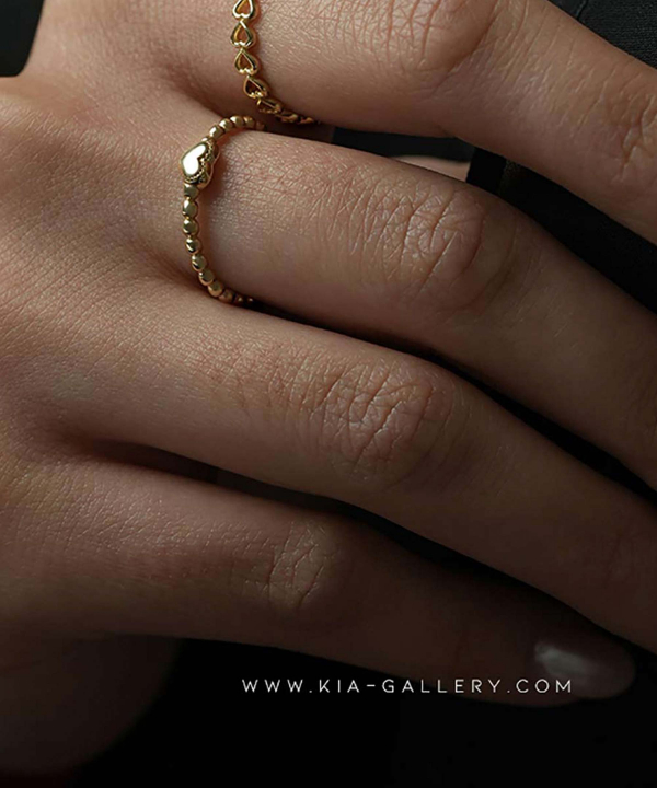 انگشتر قلب گوارسه رزین کیا گالری Kia Gallery کد RM606