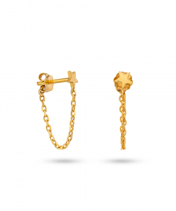 گوشواره ستاره زنجیر ریز کیا گالری Kia Gallery کد EM366