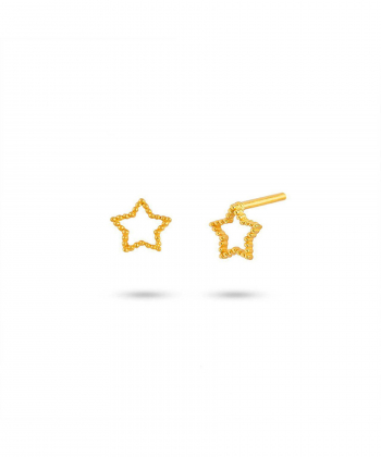 گوشواره میخی ستاره تو خالی ریز کیا گالری Kia Gallery کد EM220