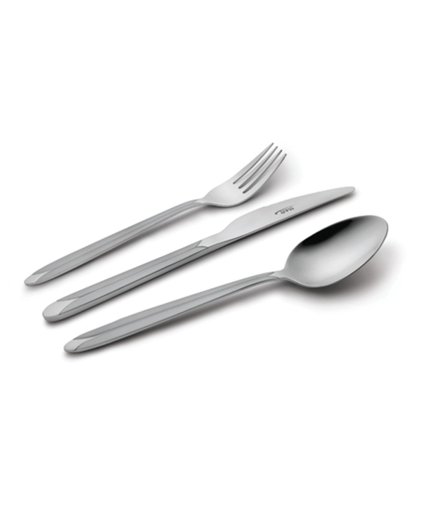 سرویس قاشق و چنگال ??? پارچه پالرمو مات جعبه چوبی پایه‌دار ناب استیل Nabsteel کد 1612