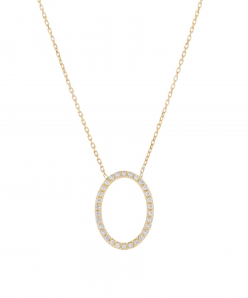 گردنبند بیضی کوچک کیا گالری Kia Gallery کد NMOH094