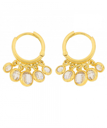 گوشواره حلقه پنج سنگ کیا گالری Kia Gallery کد RZE-1214