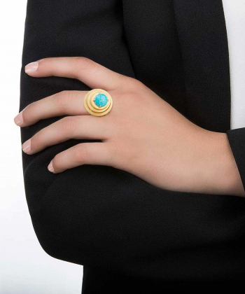 انگشتر دایره پله دار کیا گالری Kia Gallery کد RM174