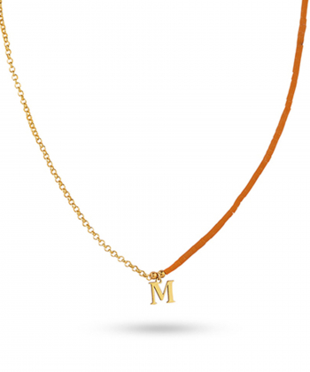 گردنبند زنجیری سنگ لیزری حرف M کیا گالری Kia Gallery کد NT135