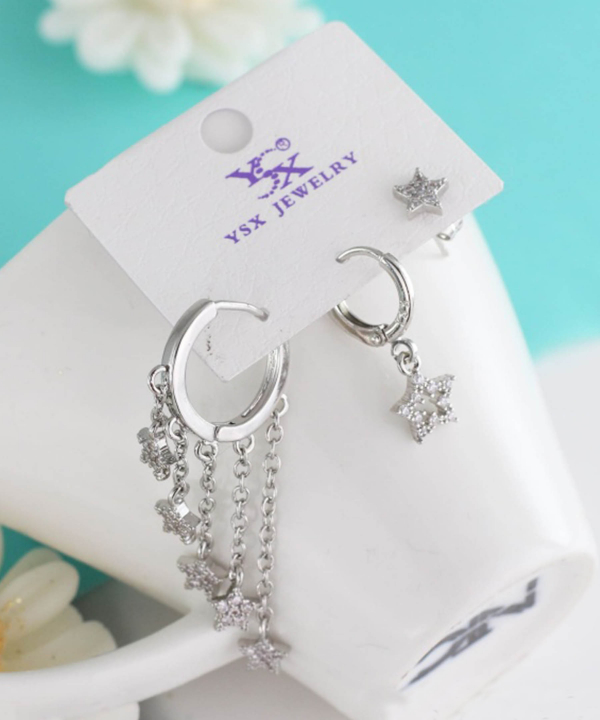 گوشواره زنانه پکی وای اس ایکس Ysx مدل ستاره کد AAC-663