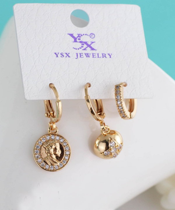 گوشواره زنانه پکی وای اس ایکس Ysx مدل الیزابت کد AAC-664