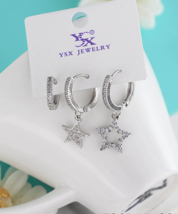 گوشواره زنانه پکی وای اس ایکس Ysx مدل ستاره کد AAC-665
