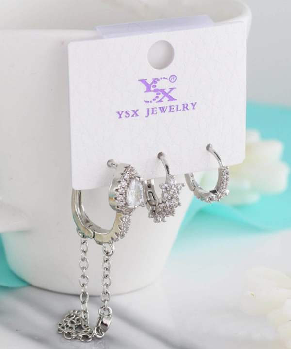 گوشواره زنانه پکی وای اس ایکس Ysx مدل ستاره کد AAC-672