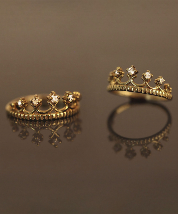 انگشتر تاج پنج نگین کیا گالری Kia Gallery کد RM171