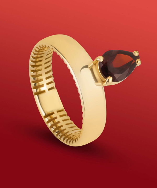 انگشتر حلقه ساده اشکی رزین کیا گالری Kia Gallery کد RM581