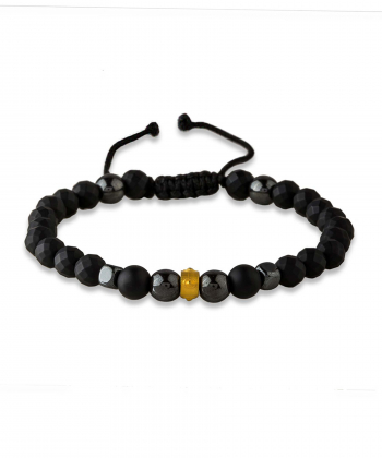 دستبند سنگی واشری نقطه دار کیا گالری Kia Gallery کد BSH184