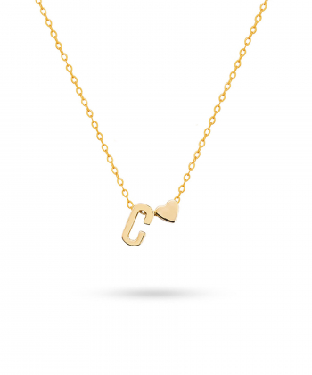 گردنبند حرف قلب C کیا گالری Kia Gallery کد NMOH160-C