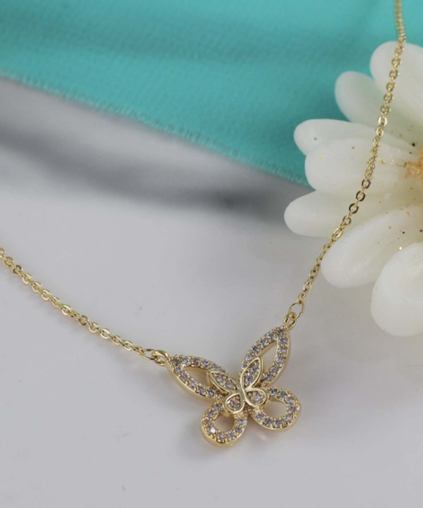 گردنبند زنانه زودیکا Zoodika مدل پروانه کد AAB-377