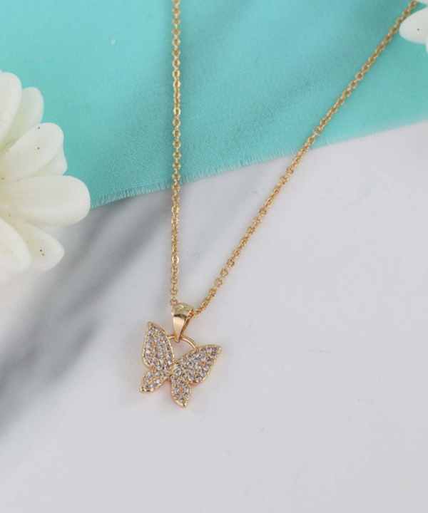 گردنبند زنانه وای اس ایکس Ysx مدل پروانه کد AAB-467