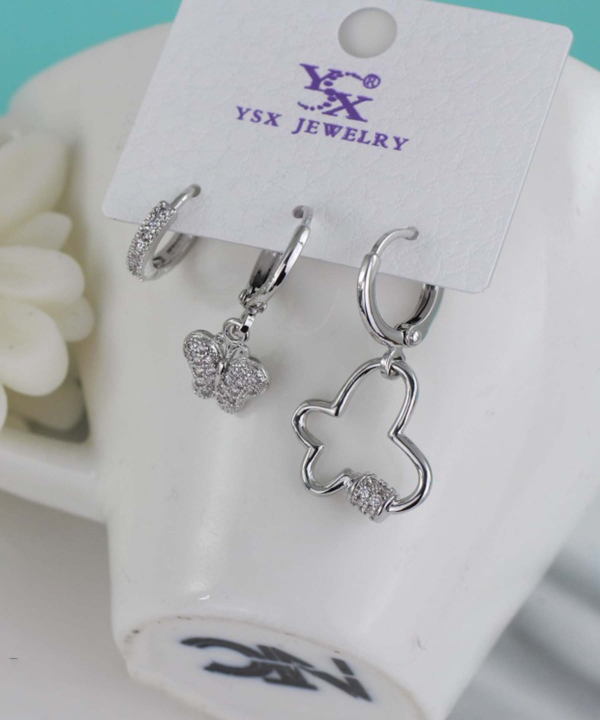 گوشواره زنانه پکی وای اس ایکس Ysx مدل پروانه کد AAC-636