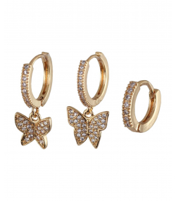 گوشواره زنانه پکی وای اس ایکس Ysx مدل پروانه کد AAC-640
