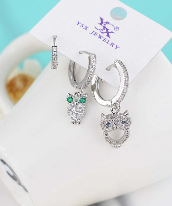 گوشواره زنانه پکی وای اس ایکس Ysx مدل جغد کد AAC-643