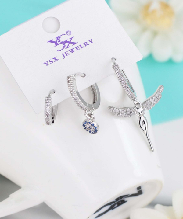 گوشواره زنانه پکی وای اس ایکس Ysx مدل چشم نظر کد AAC-644