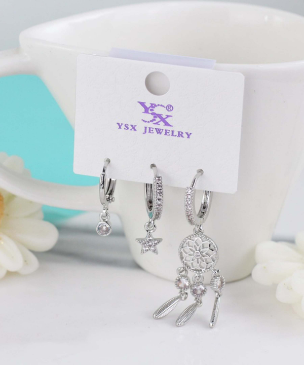 گوشواره زنانه پکی وای اس ایکس Ysx مدل ستاره کد AAC-646