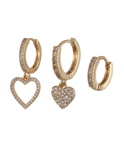 گوشواره زنانه پکی وای اس ایکس Ysx مدل قلب کد AAC-649