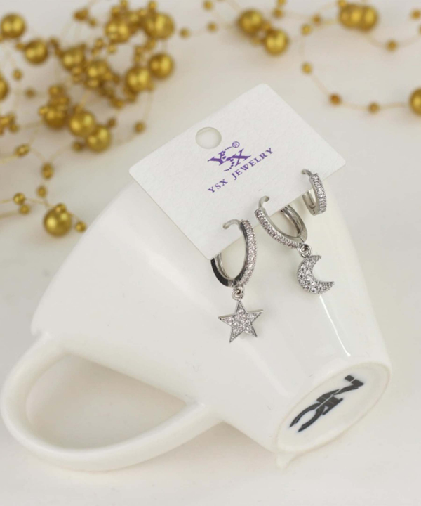 گوشواره زنانه پکی وای اس ایکس Ysx مدل ستاره کد AAC-655