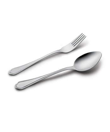 قاشق و چنگال پارچه ونیز براق ناب استیل Nabsteel کد 2012