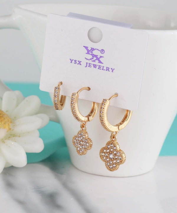 گوشواره زنانه پکی وای اس ایکس Ysx طرح ونکلیف کد AAC-658