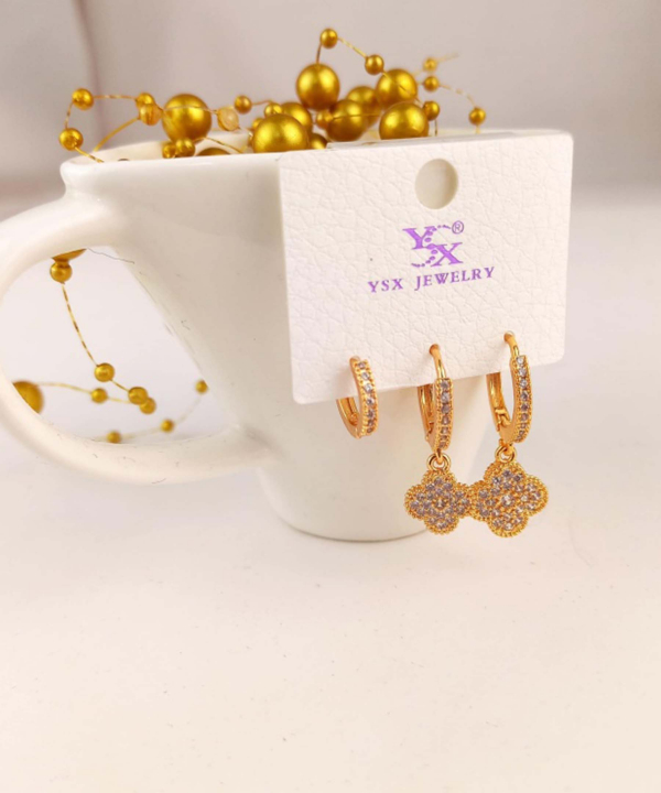 گوشواره زنانه پکی وای اس ایکس Ysx طرح ونکلیف کد AAC-658